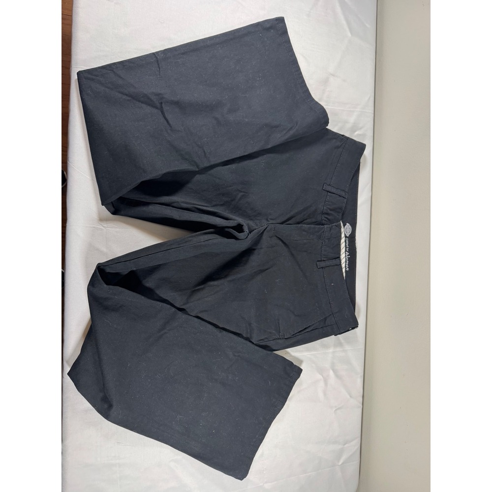 Dickies Slim Mid Rise Work Pants Black Straight Leg Trousers 10SH 0680